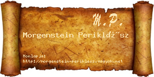 Morgenstein Periklész névjegykártya